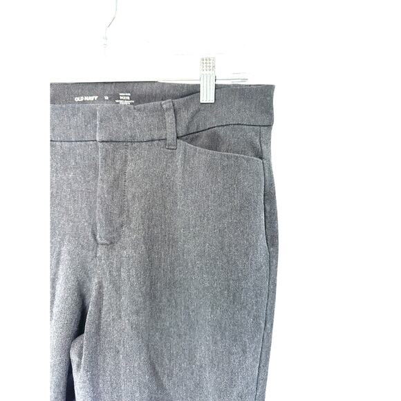 Old Navy Gray Office Work Business Ankle Length High-Rise Pixie Pants Size 12 - Picture 3 of 10